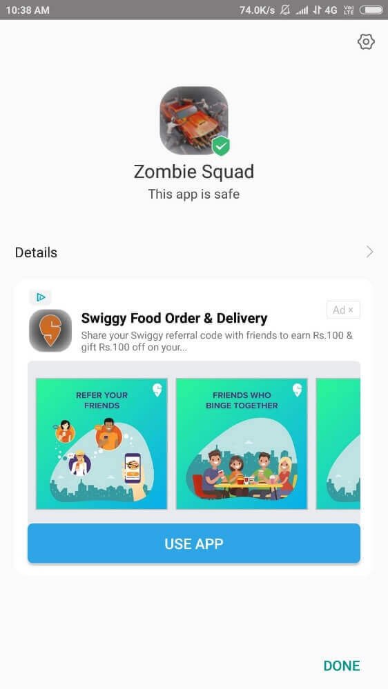 Zombie Squad Mod Apk installed