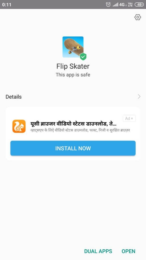Flip Skater Mod Apk installed