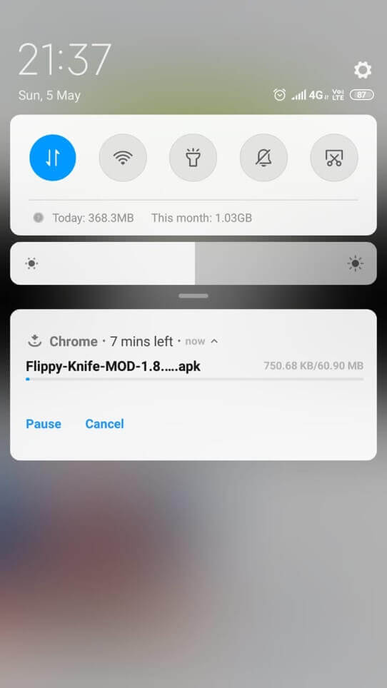 downloading started