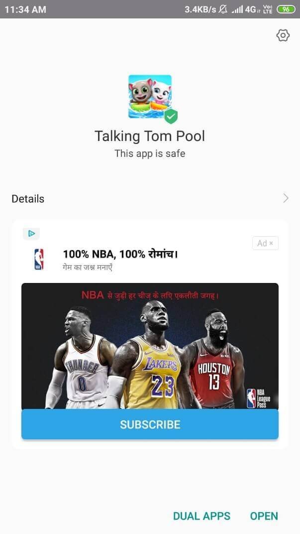 Talking Tom Pool Mod Apk installed