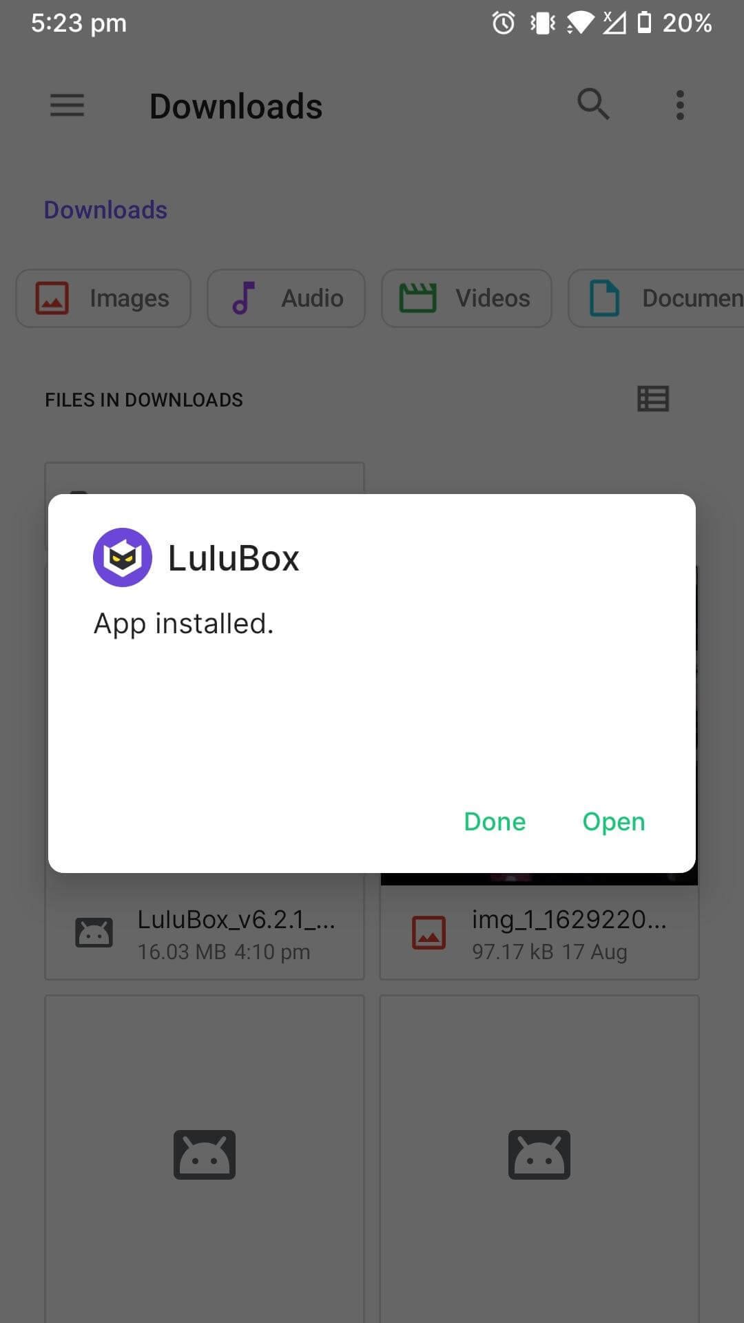 lulubox apk installed