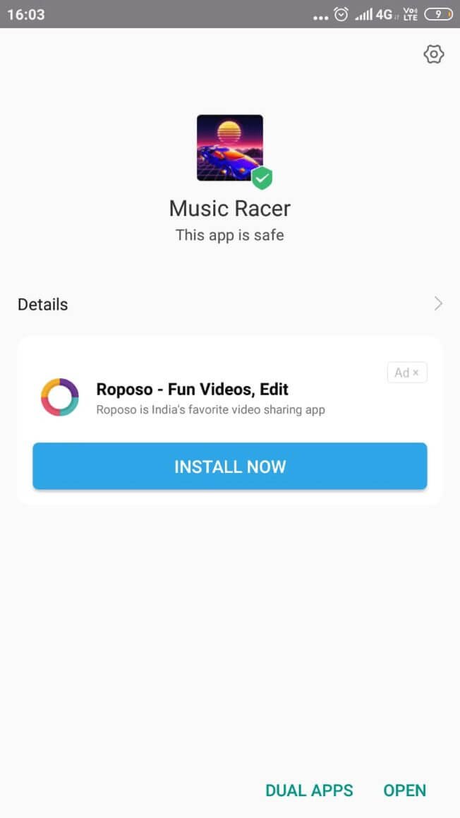 Music Racer Mod Apk installed