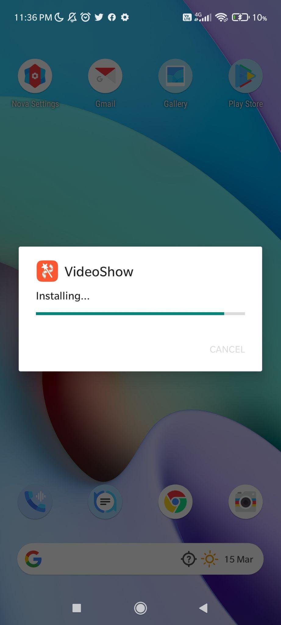 videoshow mod apk installing
