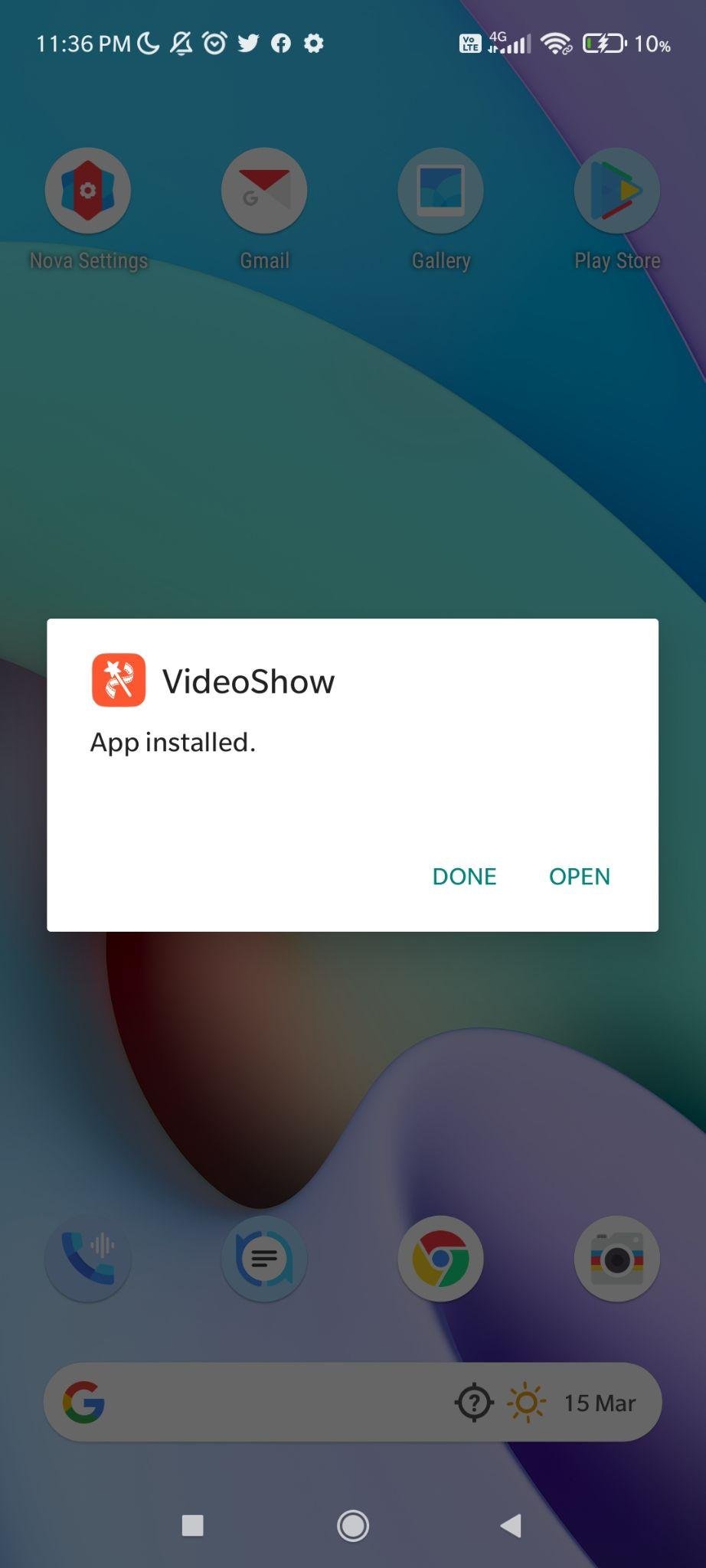 videoshow mod apk installed