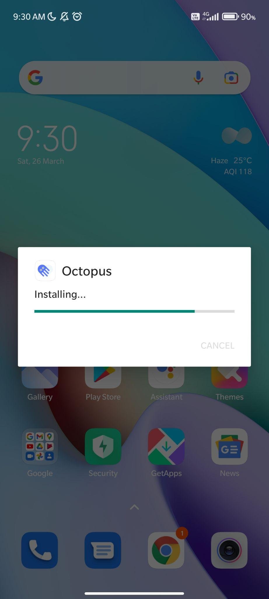 octopus mod apk installing