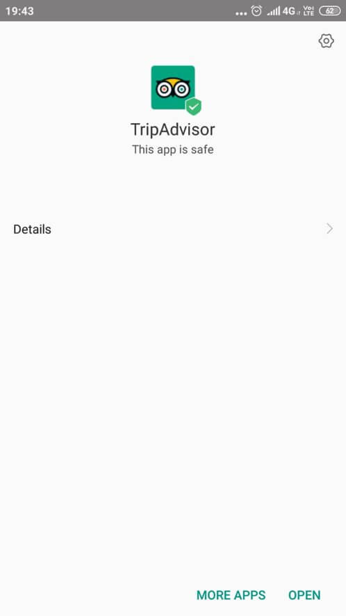 TripAdvisor Apk installed
