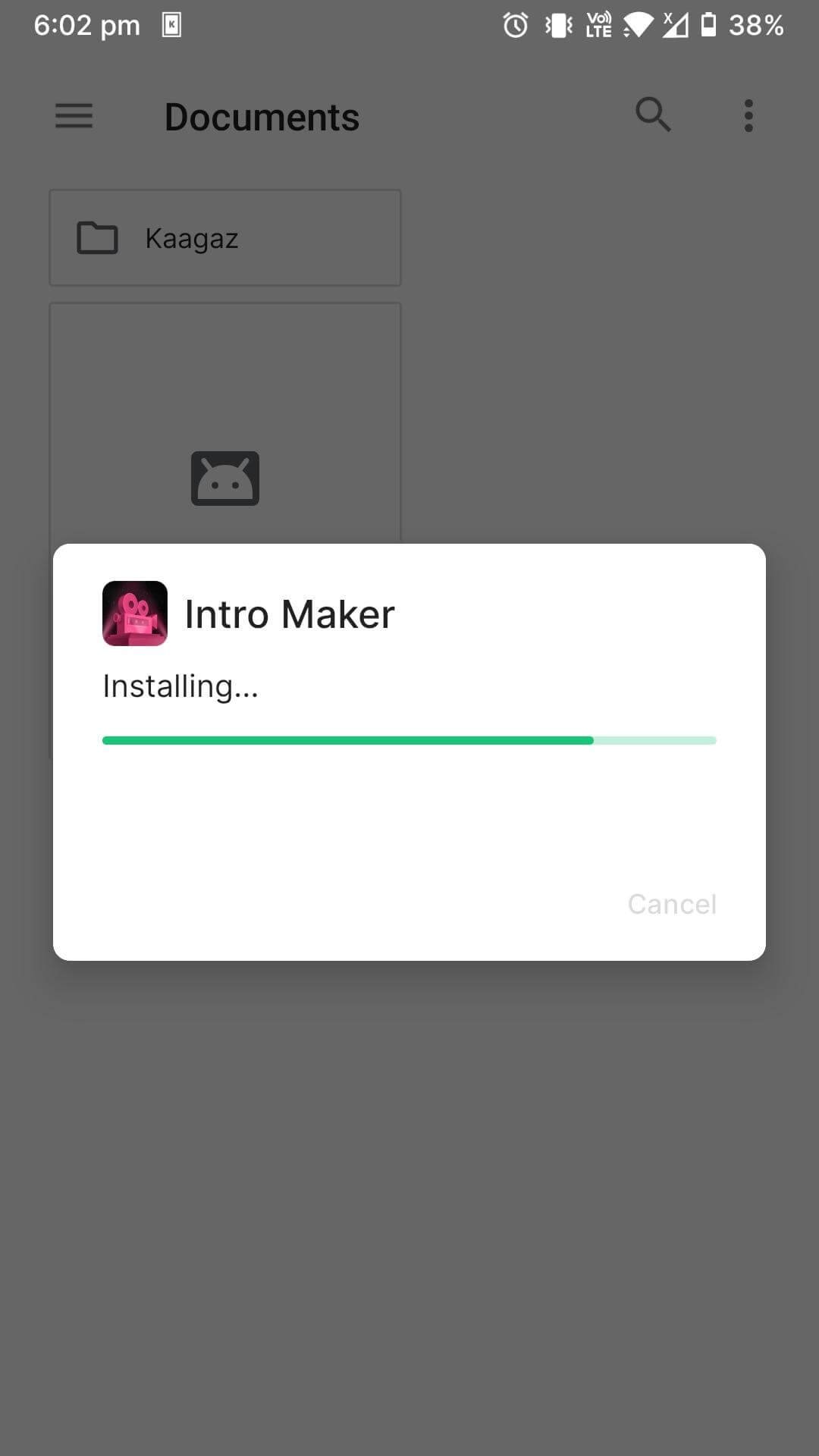 intro maker mod apk installing