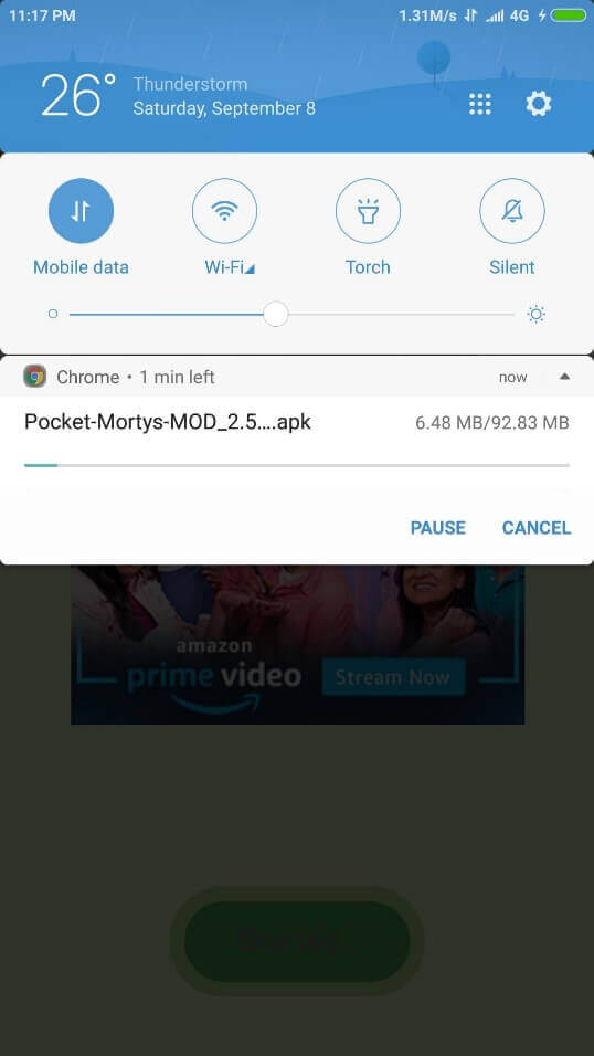 downloading started