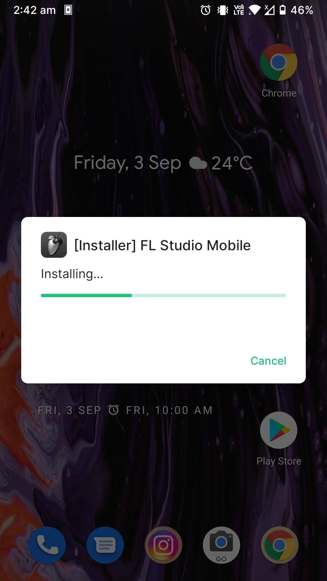 fl studio mobile studio apk installing