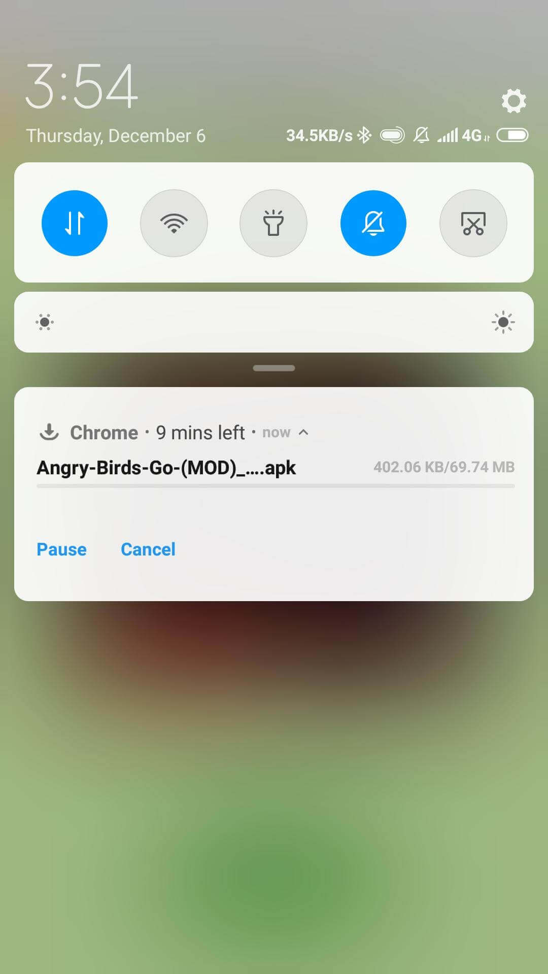 downloading started
