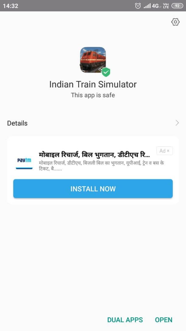 Indian Train Simulator Mod Apk installed