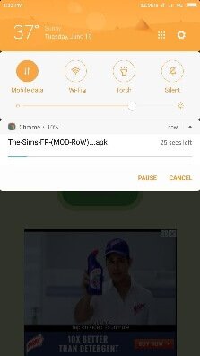 downloading started