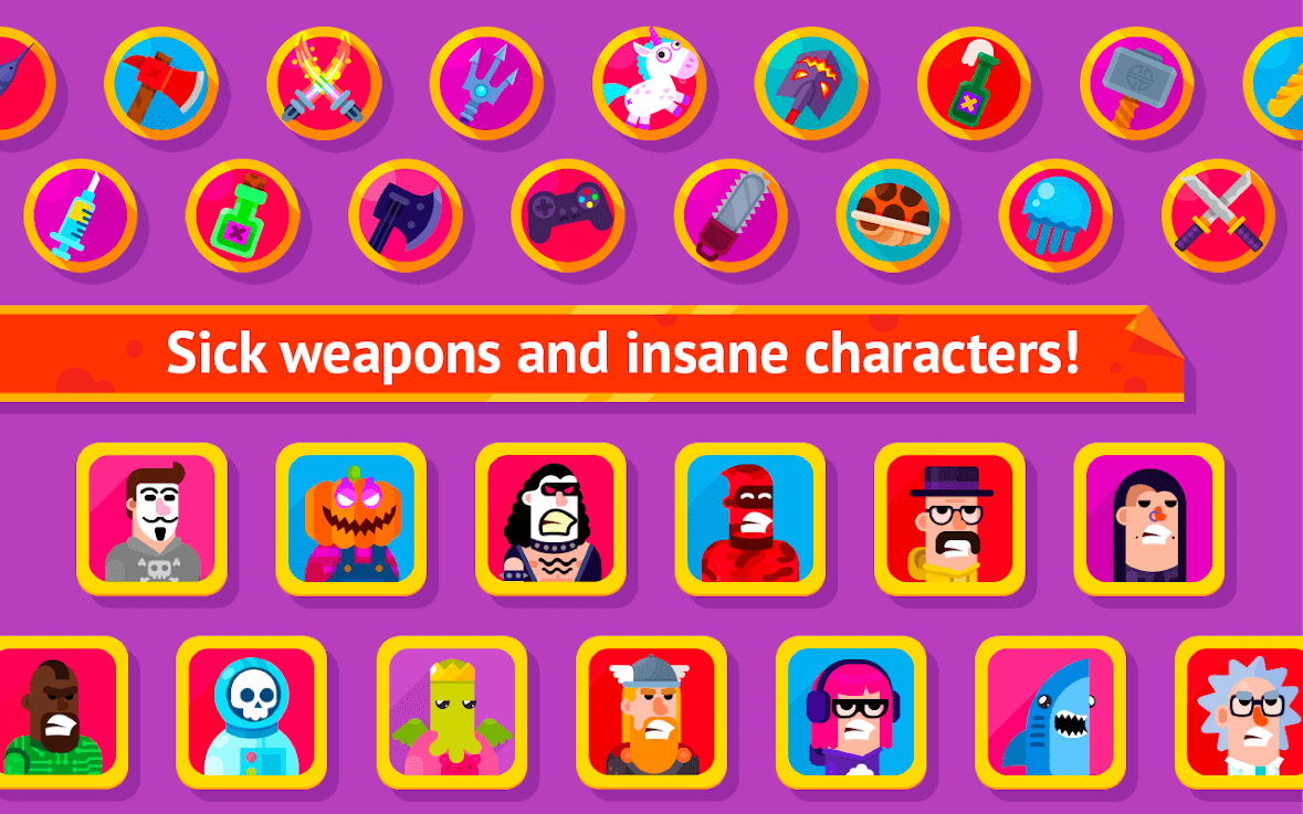sick weapons and insane characters