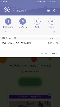 pou mod apk downloading started