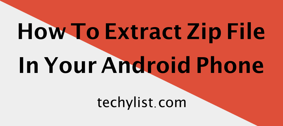 extract zip file in android phone