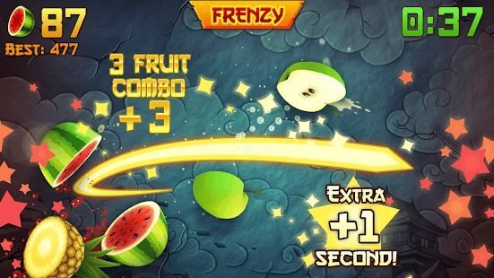 fruit ninja gameplay screenshot 1