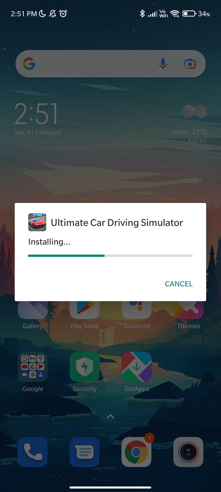 ultimate car driving simulator mod apk installing