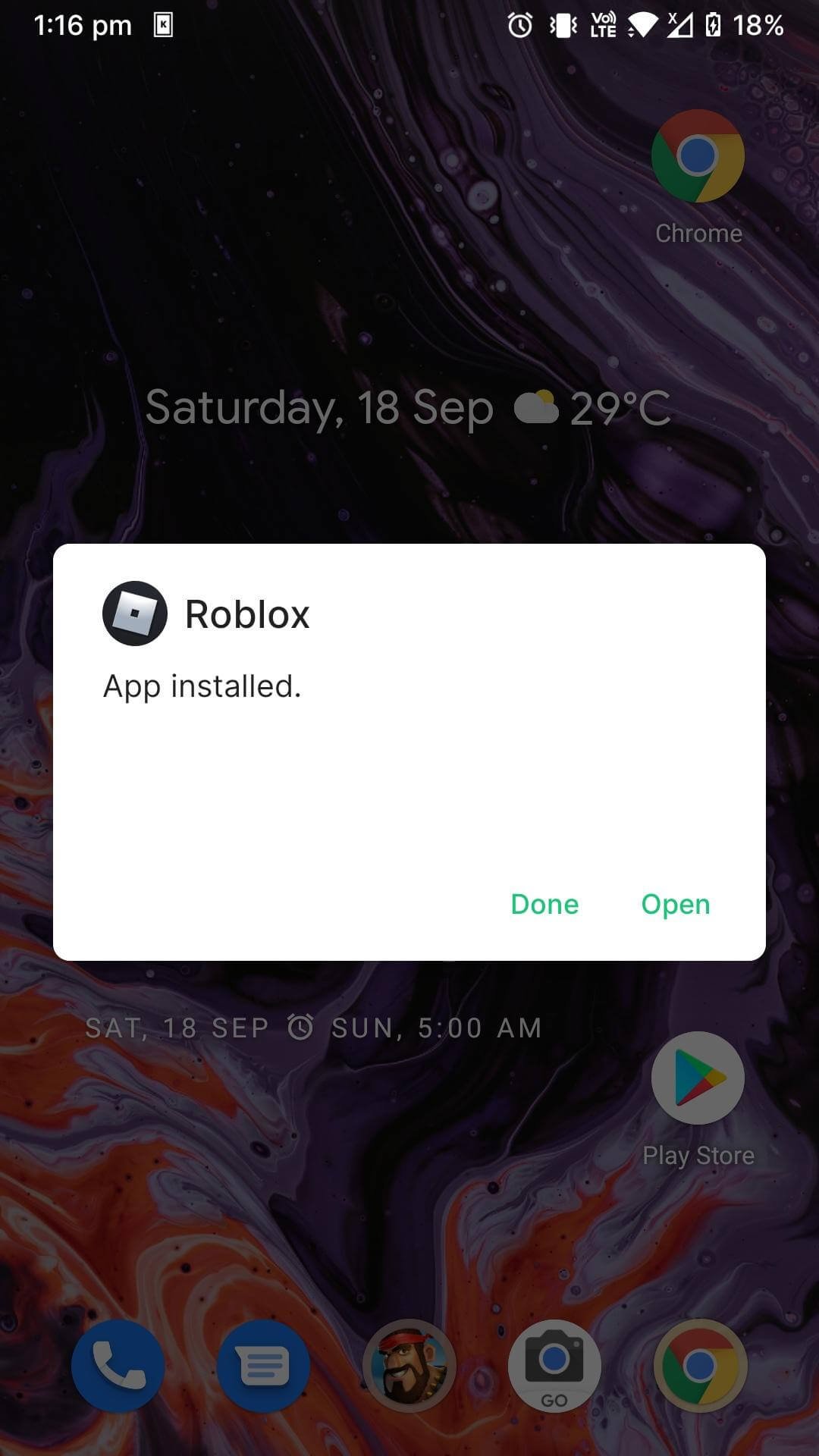roblox apk installed