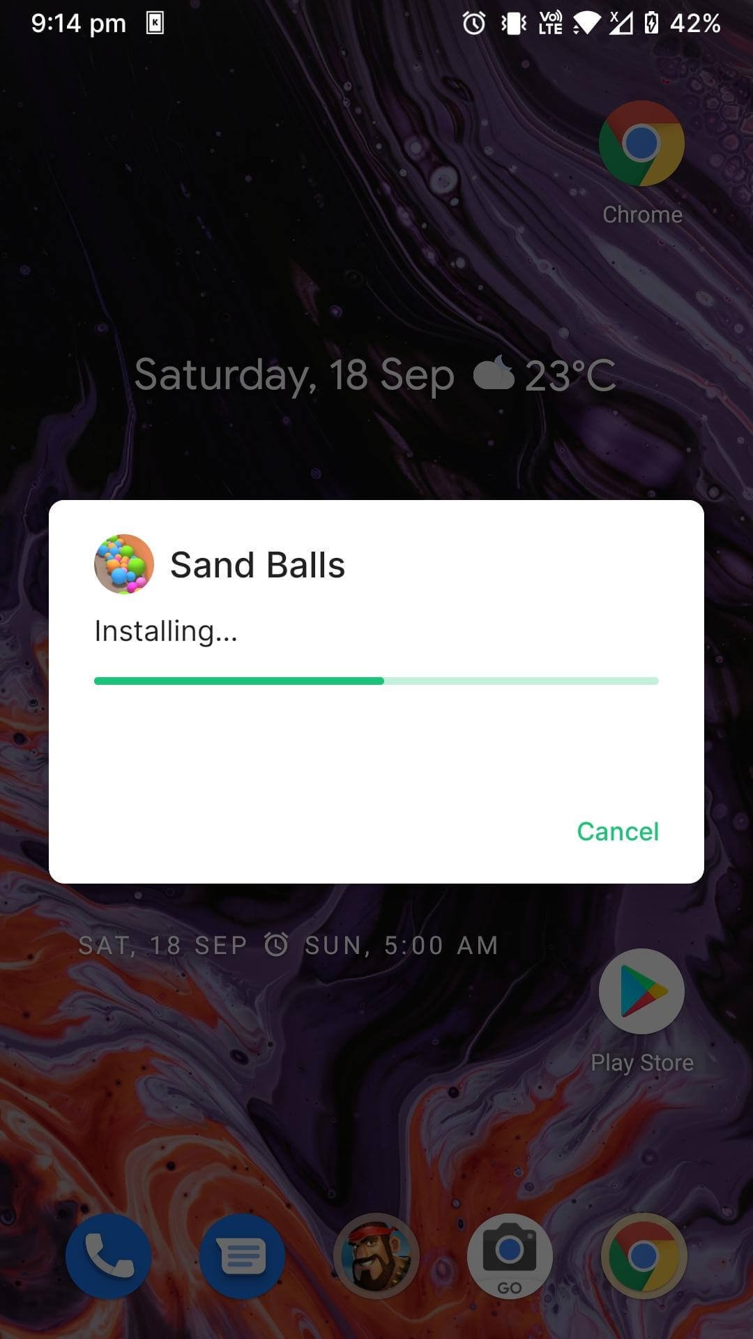 sand balls mod apk installing