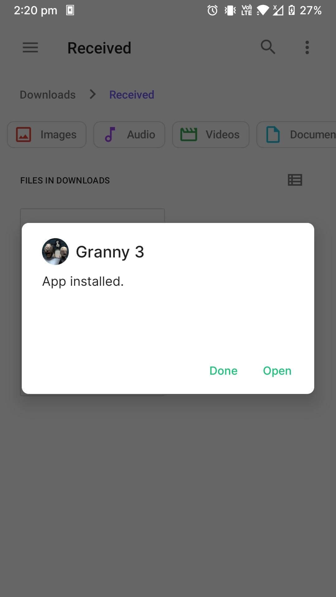 granny 3 mod apk installed
