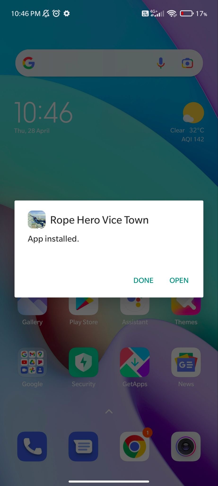 rope hero vice town mod apk installed