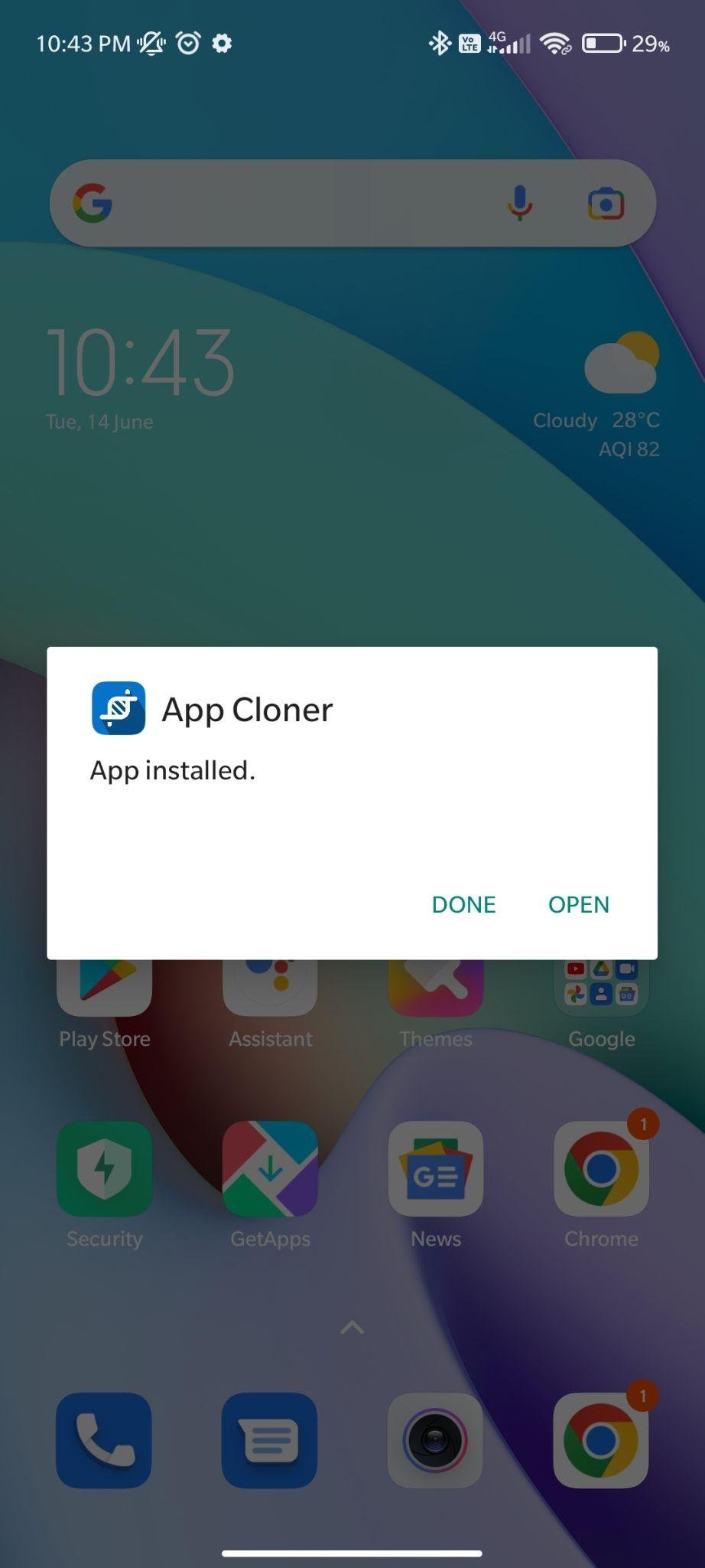 app cloner mod apk installed