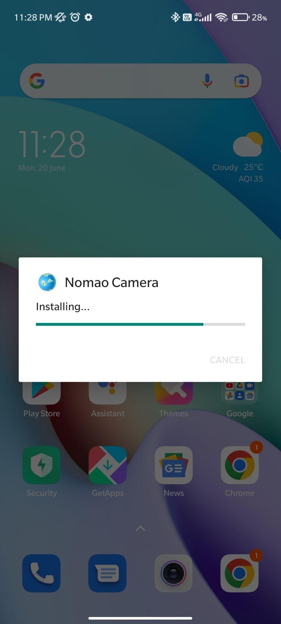 nomao camera apk installing