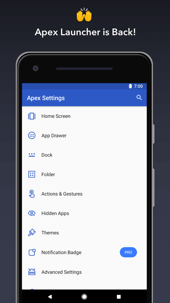 apex launcher is back