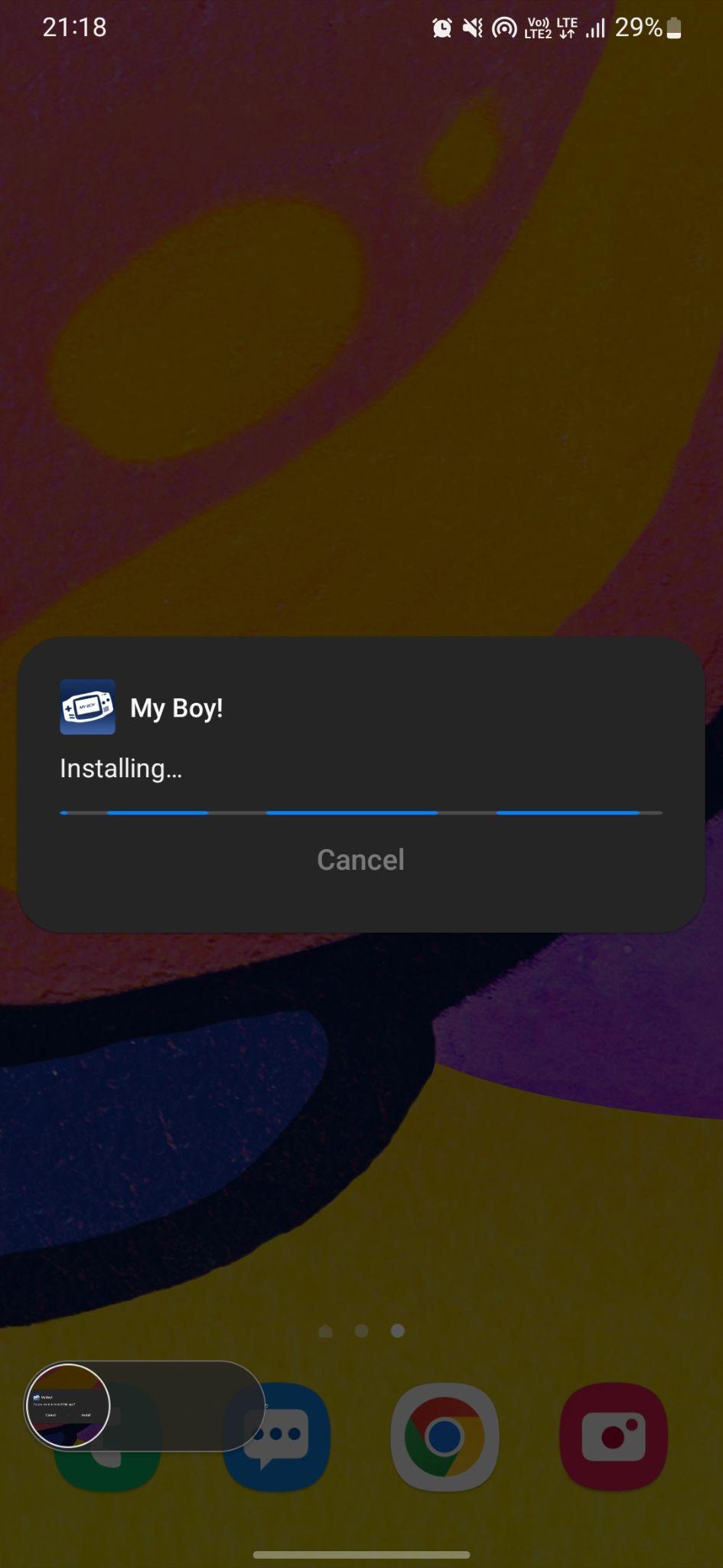 My Boy! GBA Emulator apk installing