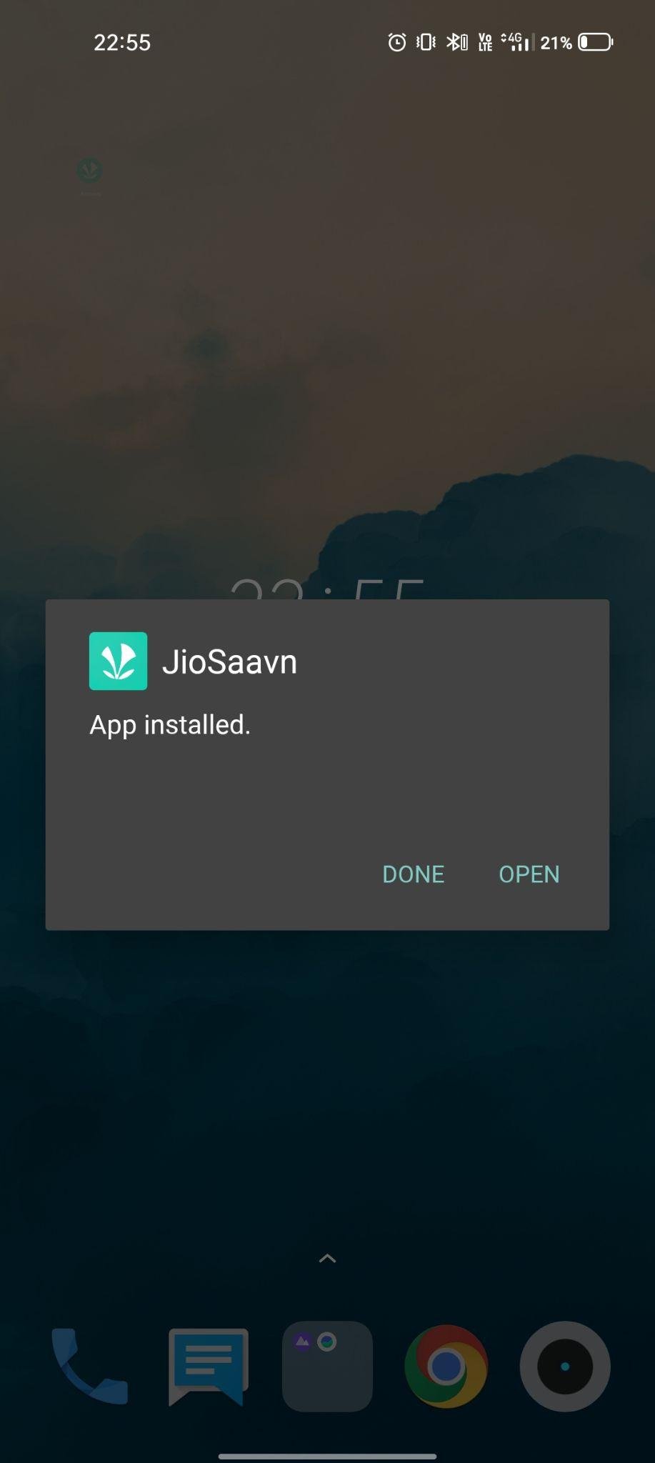 jiosaavn apk installed