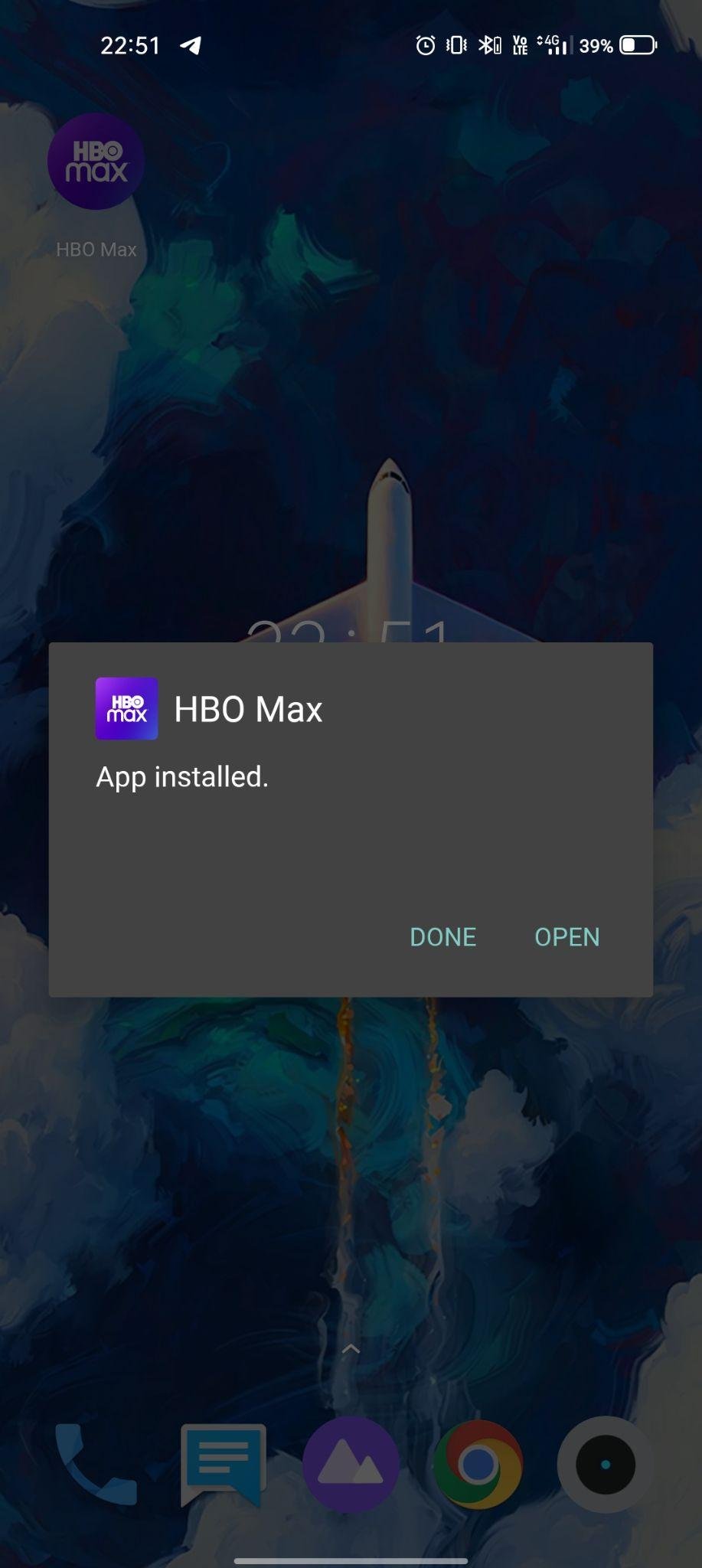 hbo max apk installed