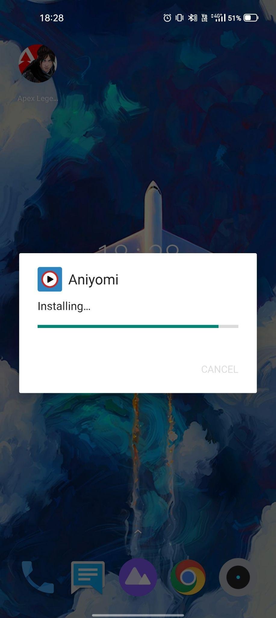Aniyomi apk installing
