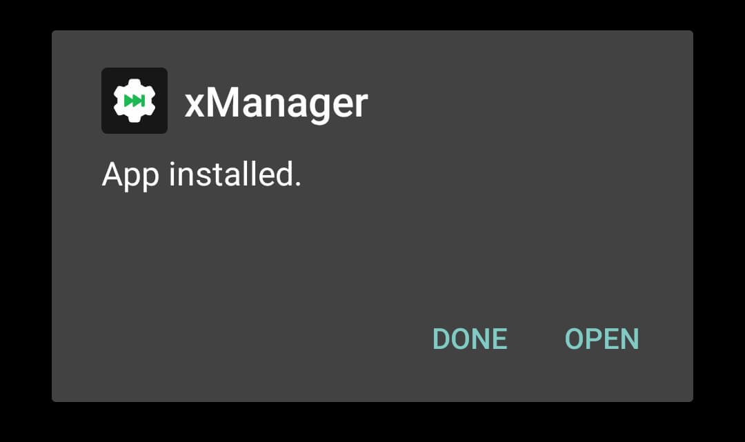 xmanager apk installed