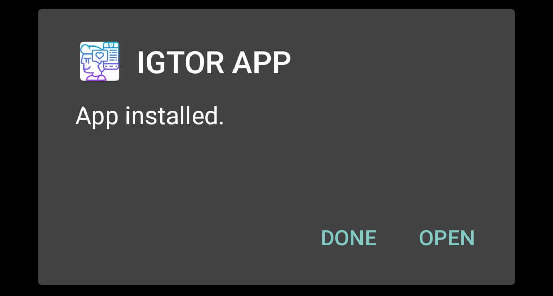 igtor apk installed