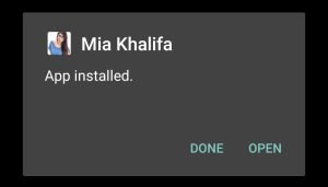 Mia Khalifa Apk installed