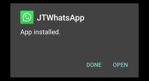 JTWhatsApp Apk installed