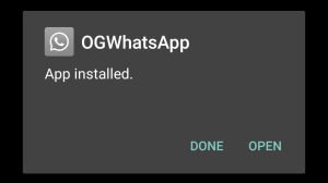 OGWhatsApp apk installed