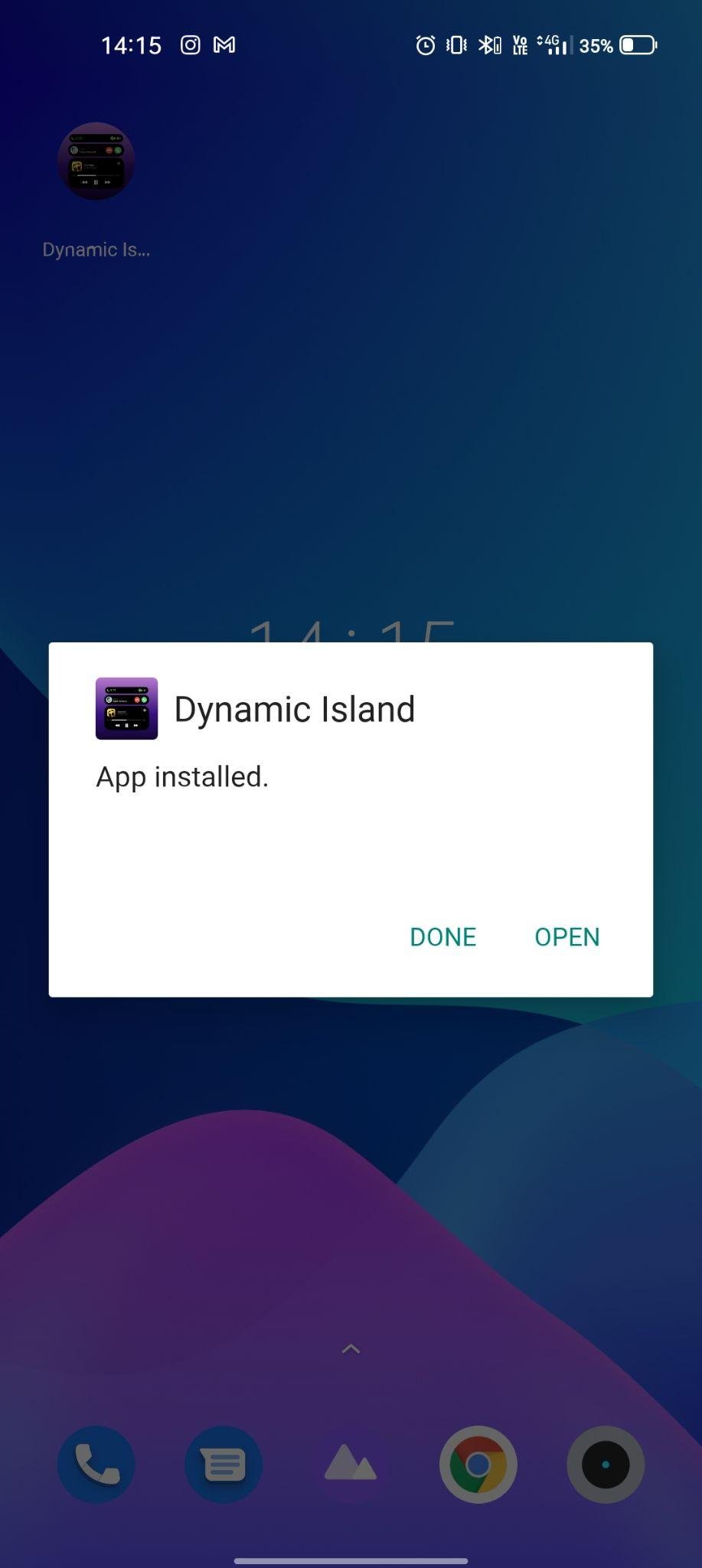 dynamic island mod apk installed