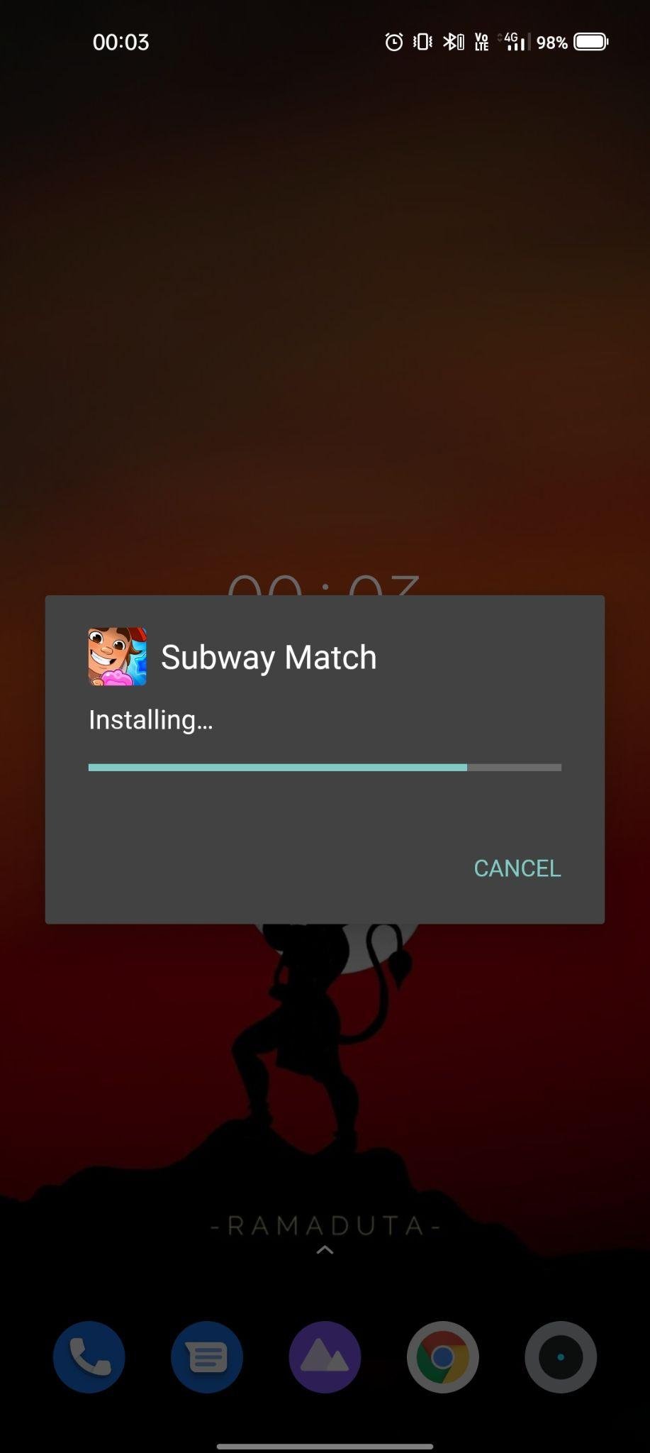 subway surfers match apk installing