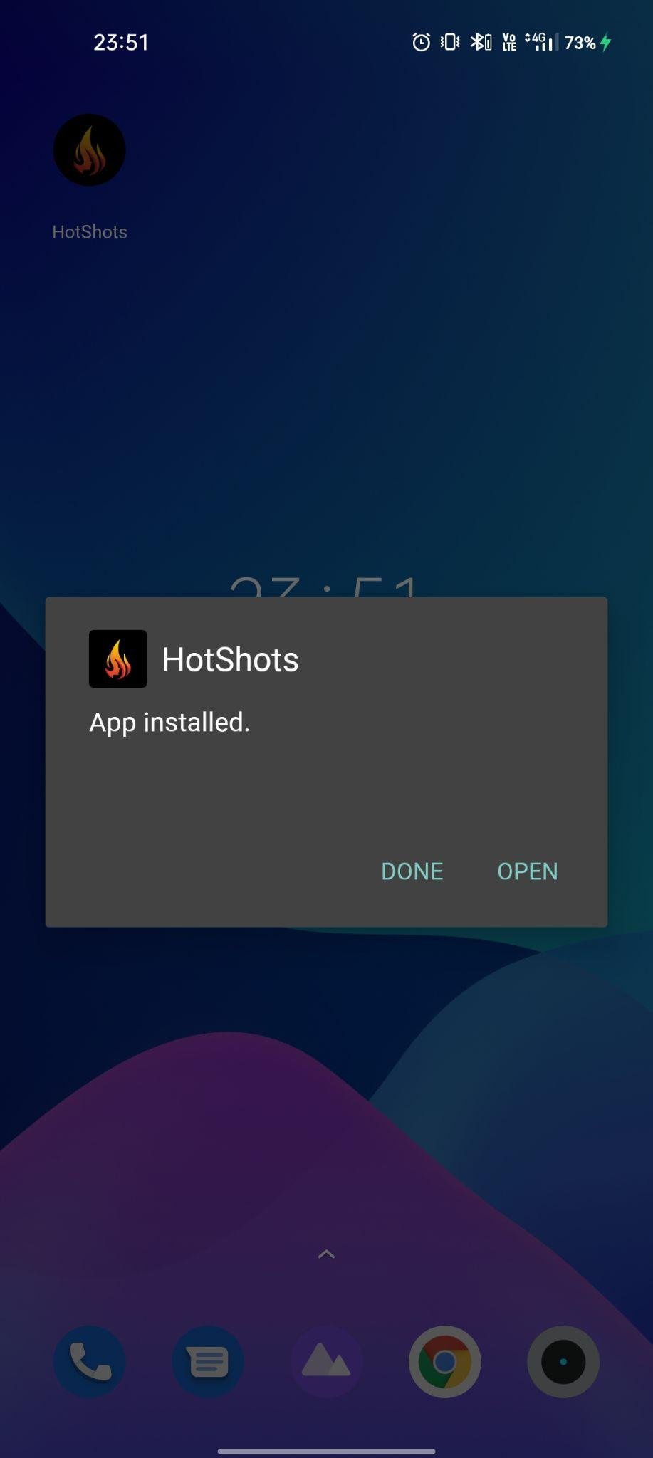 hotshot apk installed