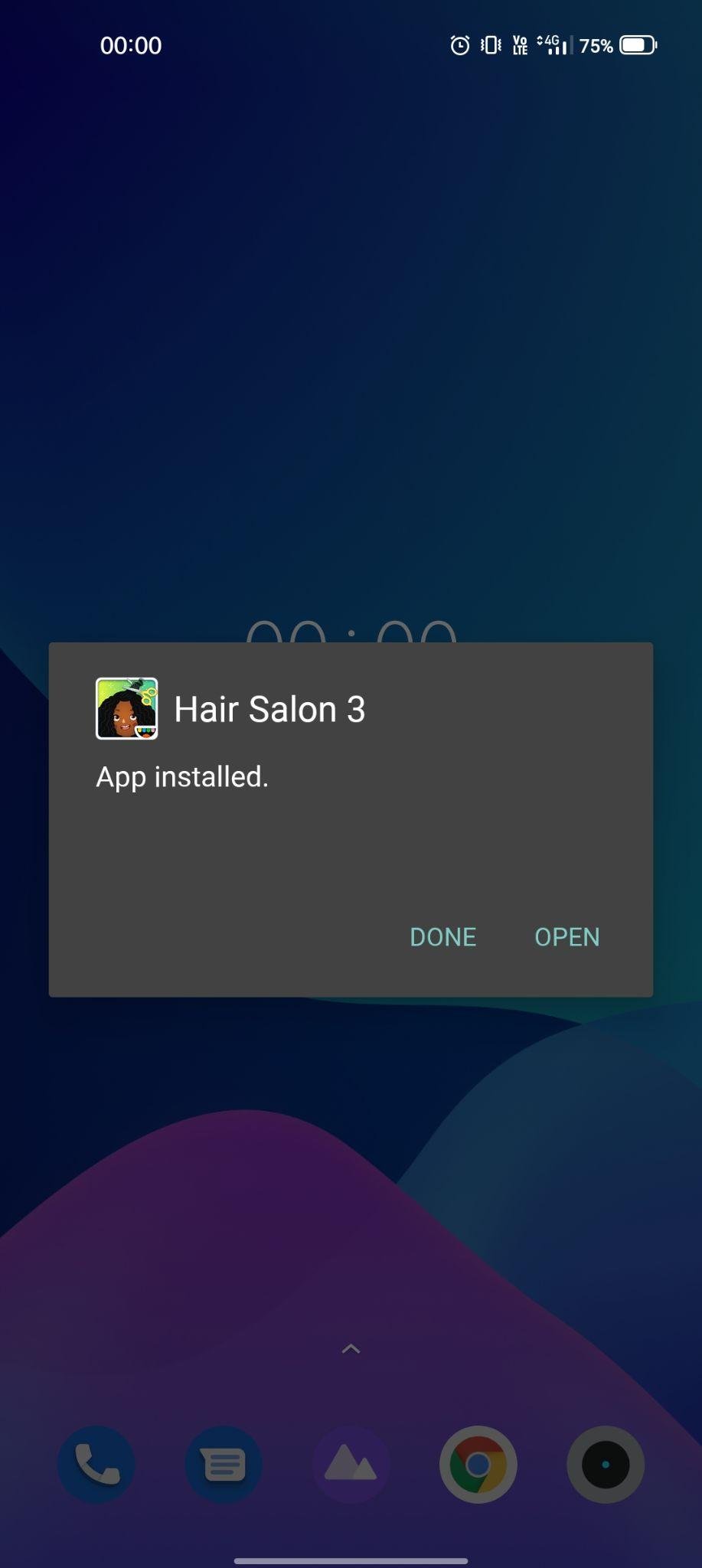 hair salon 3 apk installed