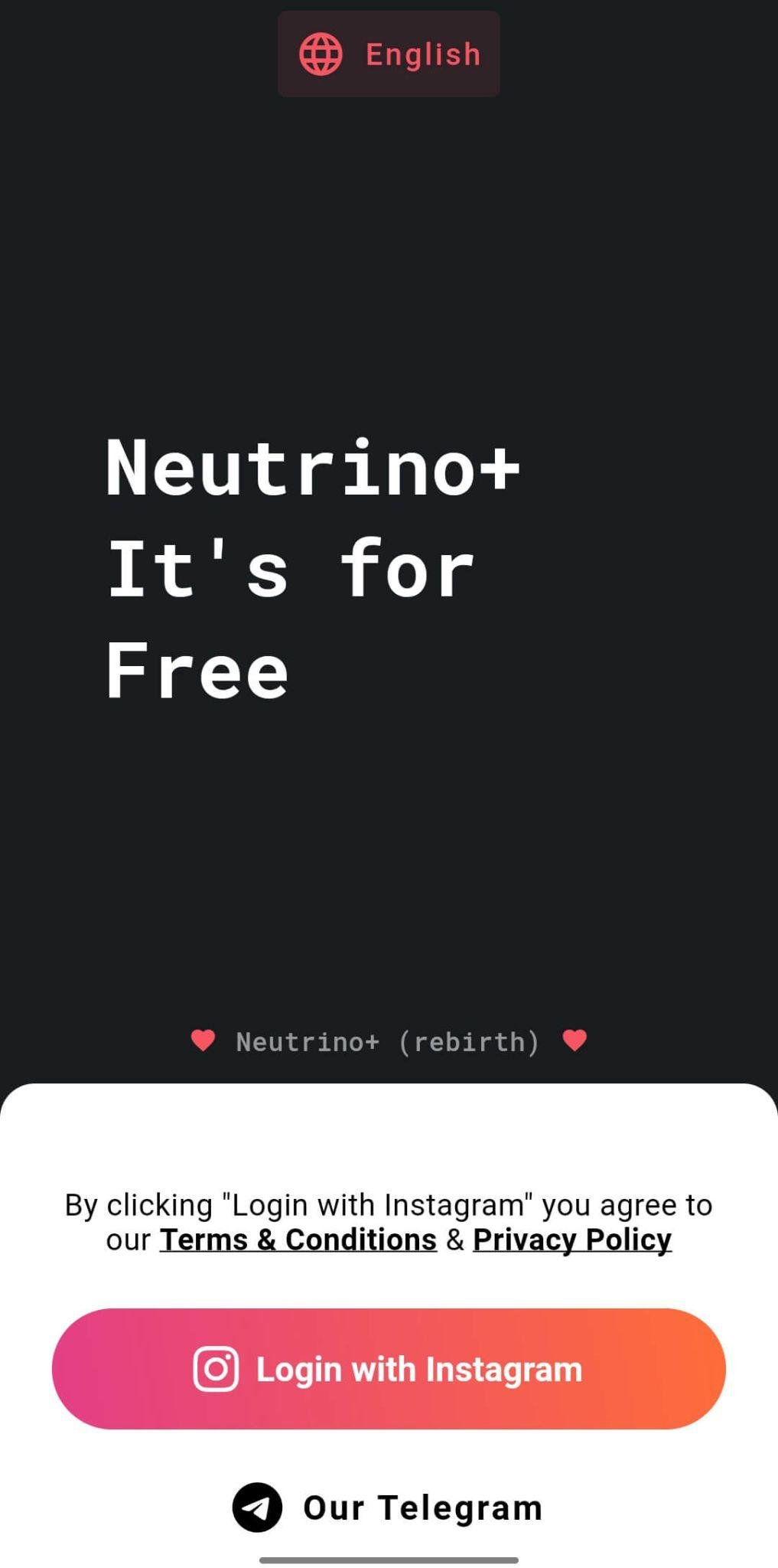 Neutrino+ zuerst