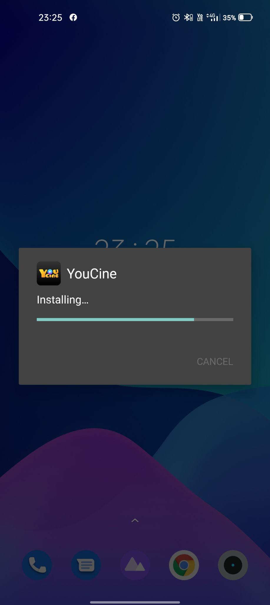 apk youcine instalando