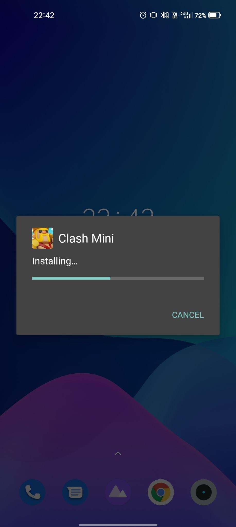 clash mini apk installing