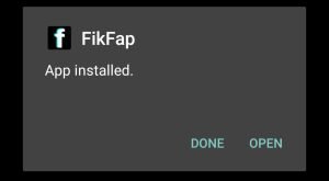 fikfap apk installed