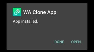 WA Clone apk installed