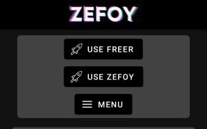 zefoy app home screen