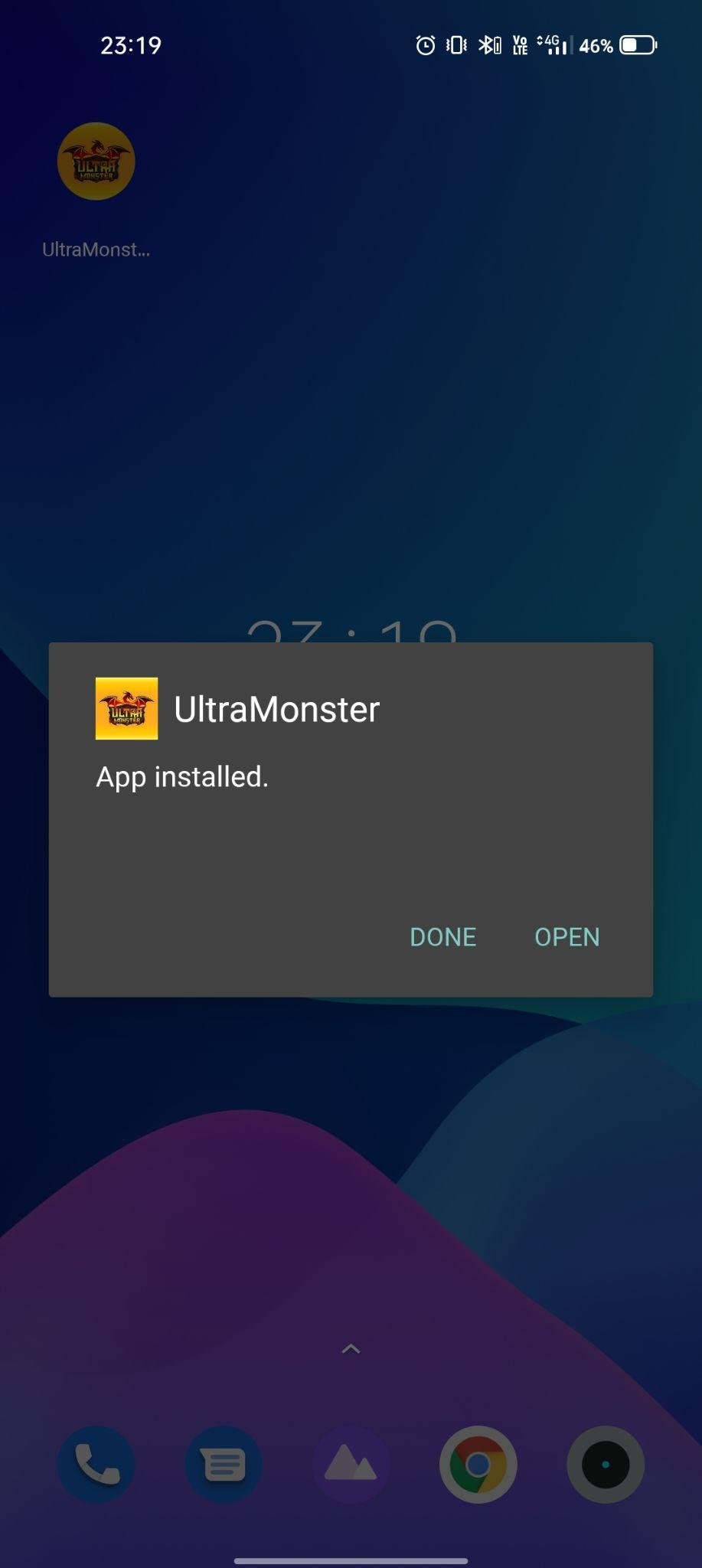 ultramonster apk installed