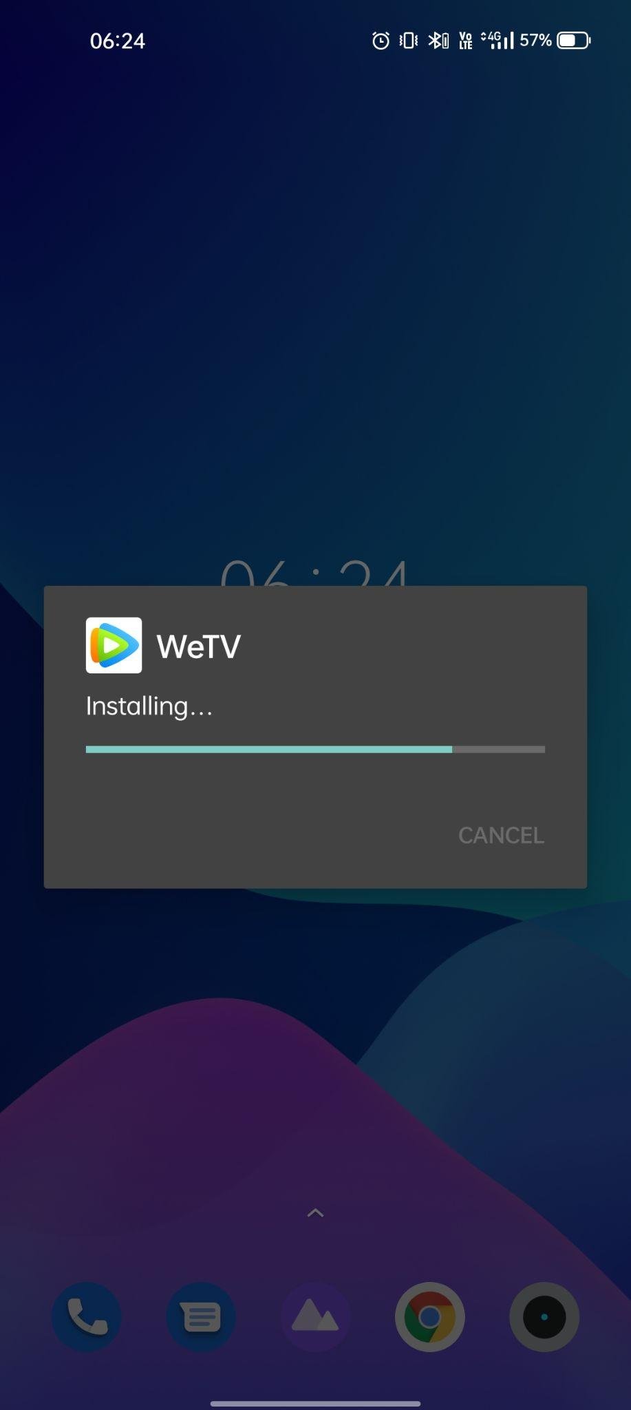 wetv apk installing
