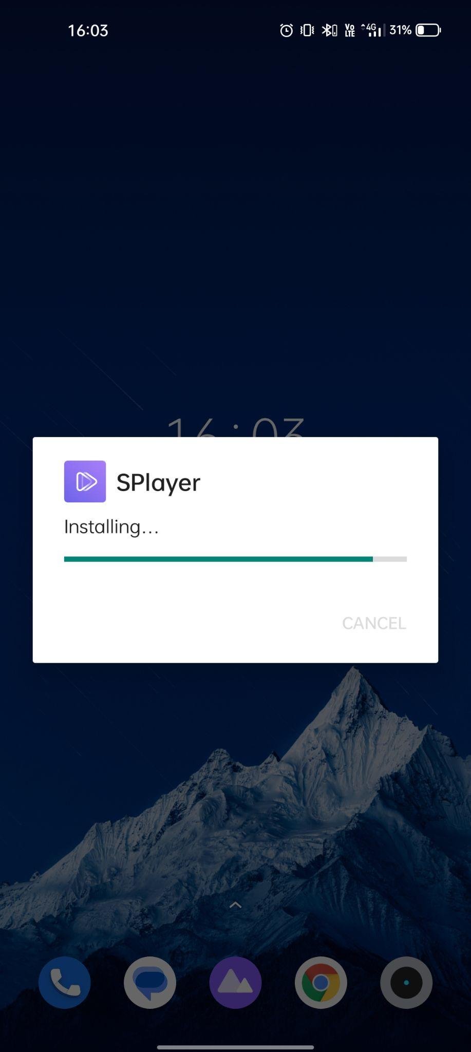 SPlayer mod apk installing